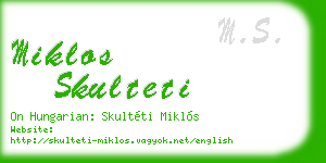 miklos skulteti business card